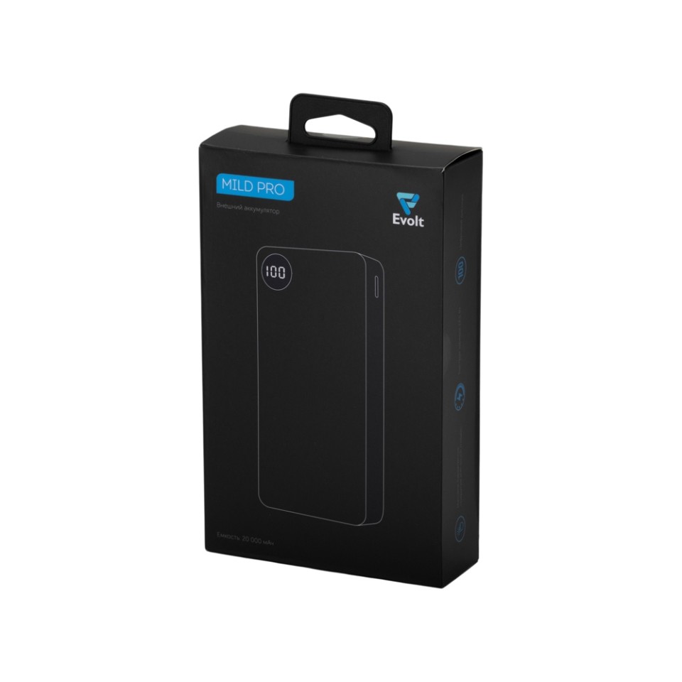 Внешний аккумулятор «Mild Pro» c быстрой зарядкой QC/PD, 20 000 mAh, белый
