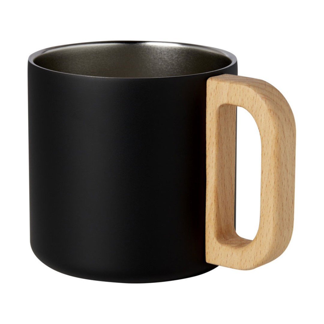 Кружка Bjorn объемом 360 мл с медной вакуумной изоляцией, сплошной черный