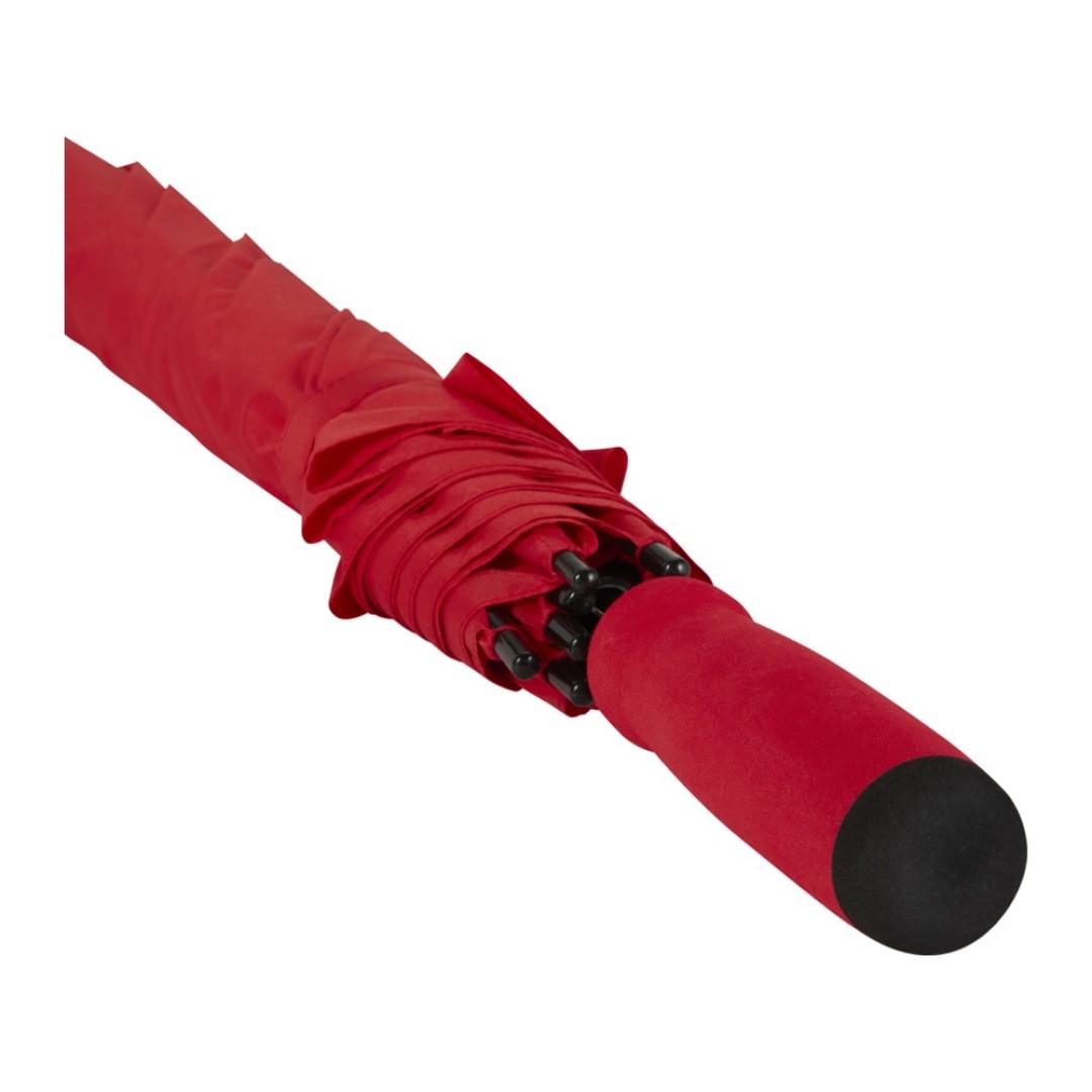 Зонт трость 23" Niel из переработанного ПЭТ-пластика, полуавтомат - Красный