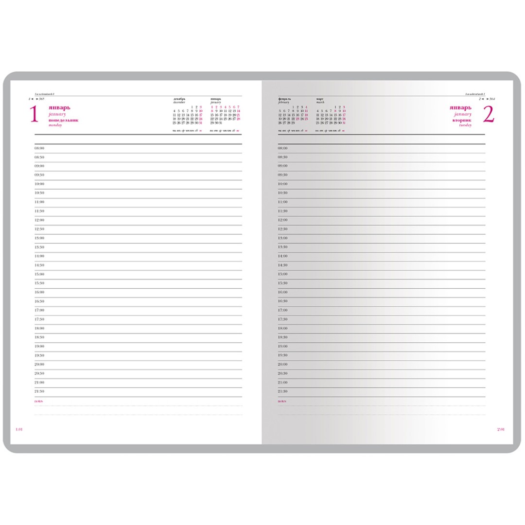 Ежедневник А5 датированный «Velvet» 2026, красный