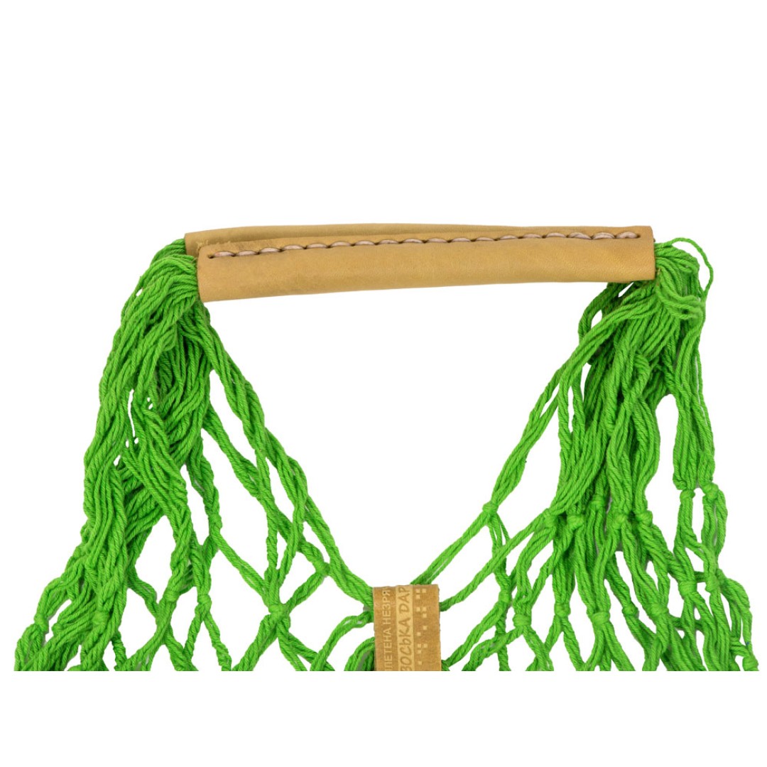 Авоська Dream М "old style" 15 литров с кожаными ручками, яблоко (9)