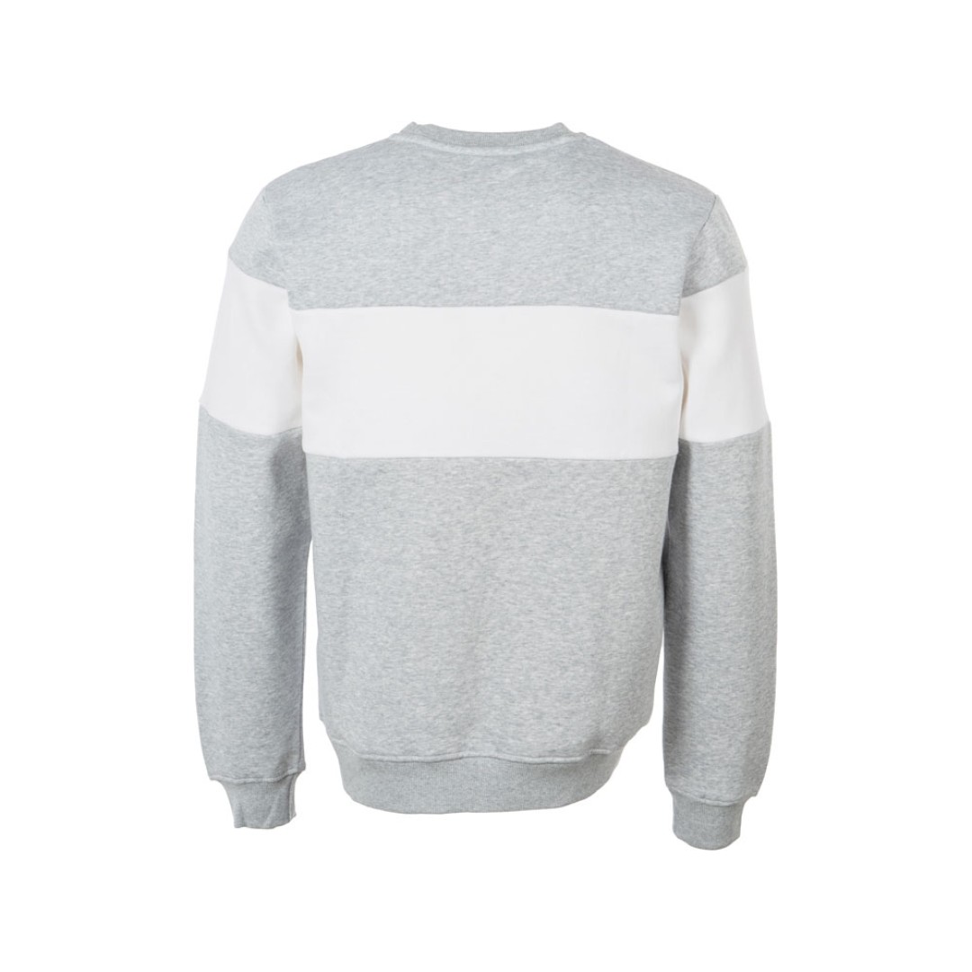 Свитшот блокинг «Edinburgh», серый меланж/белый, мужской