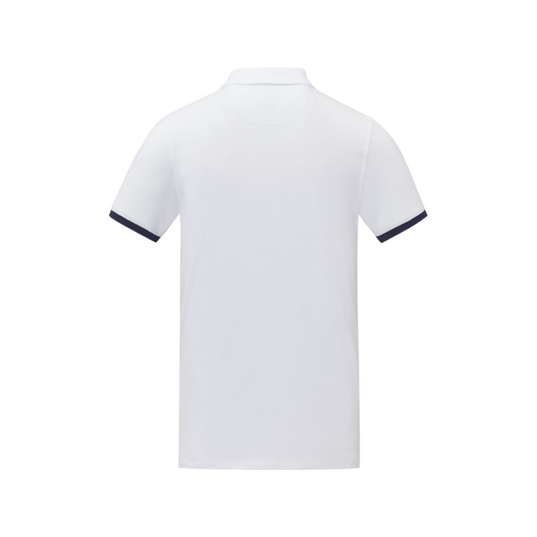 Morgan Двухцветное мужское поло с коротким рукавом , белый