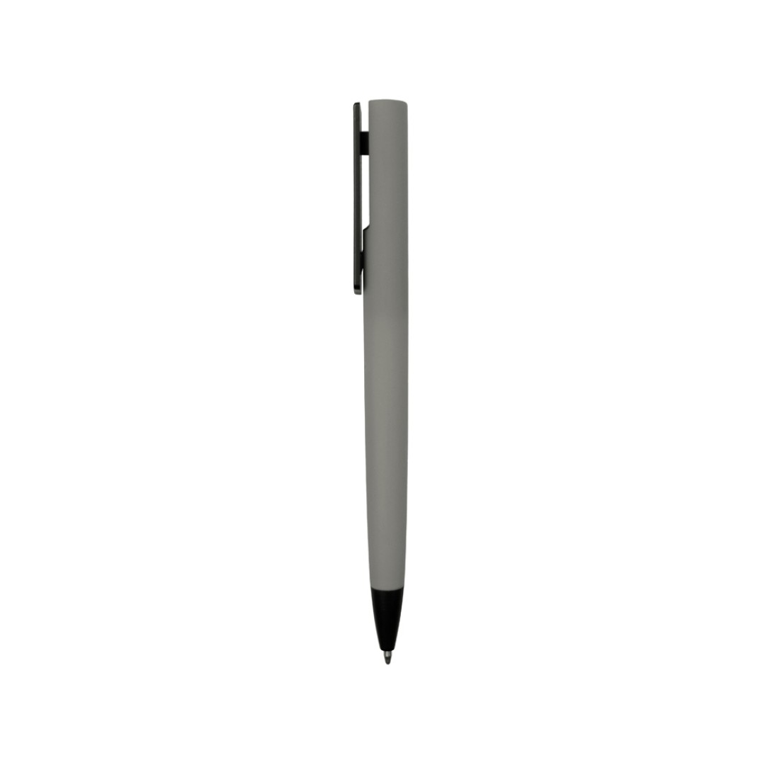 Ручка пластиковая soft-touch шариковая «Taper», серый/черный