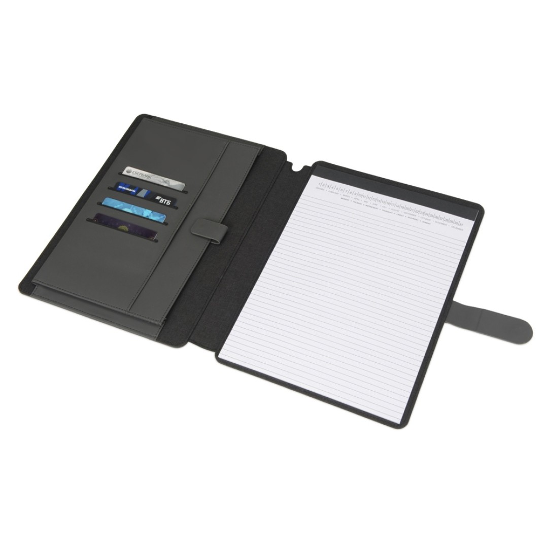 Папка для документов “Kadeo” с блокнотом, темно-серый (Р)