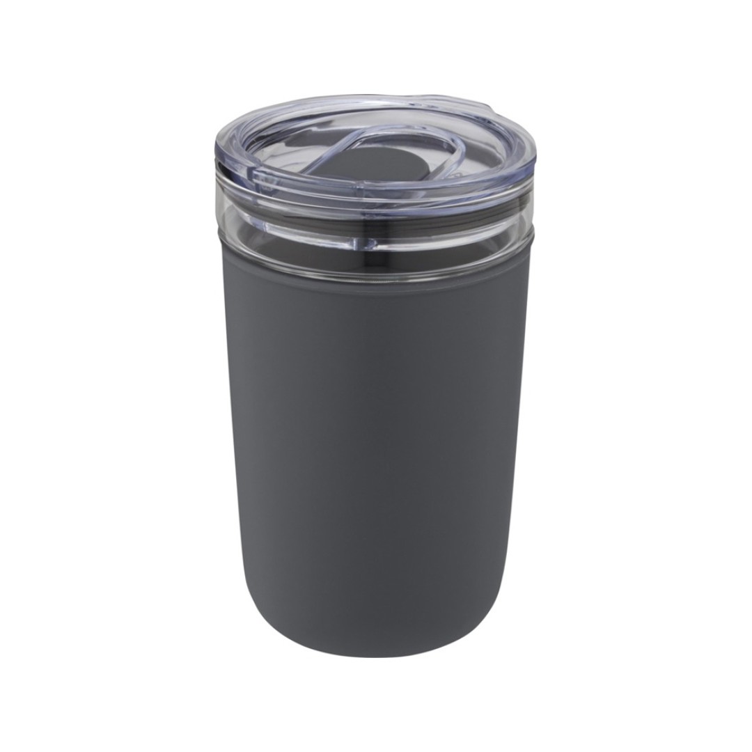 Bello, стеклянная кружка объемом 420 мл с внешней стенкой из переработанного пластика, серый