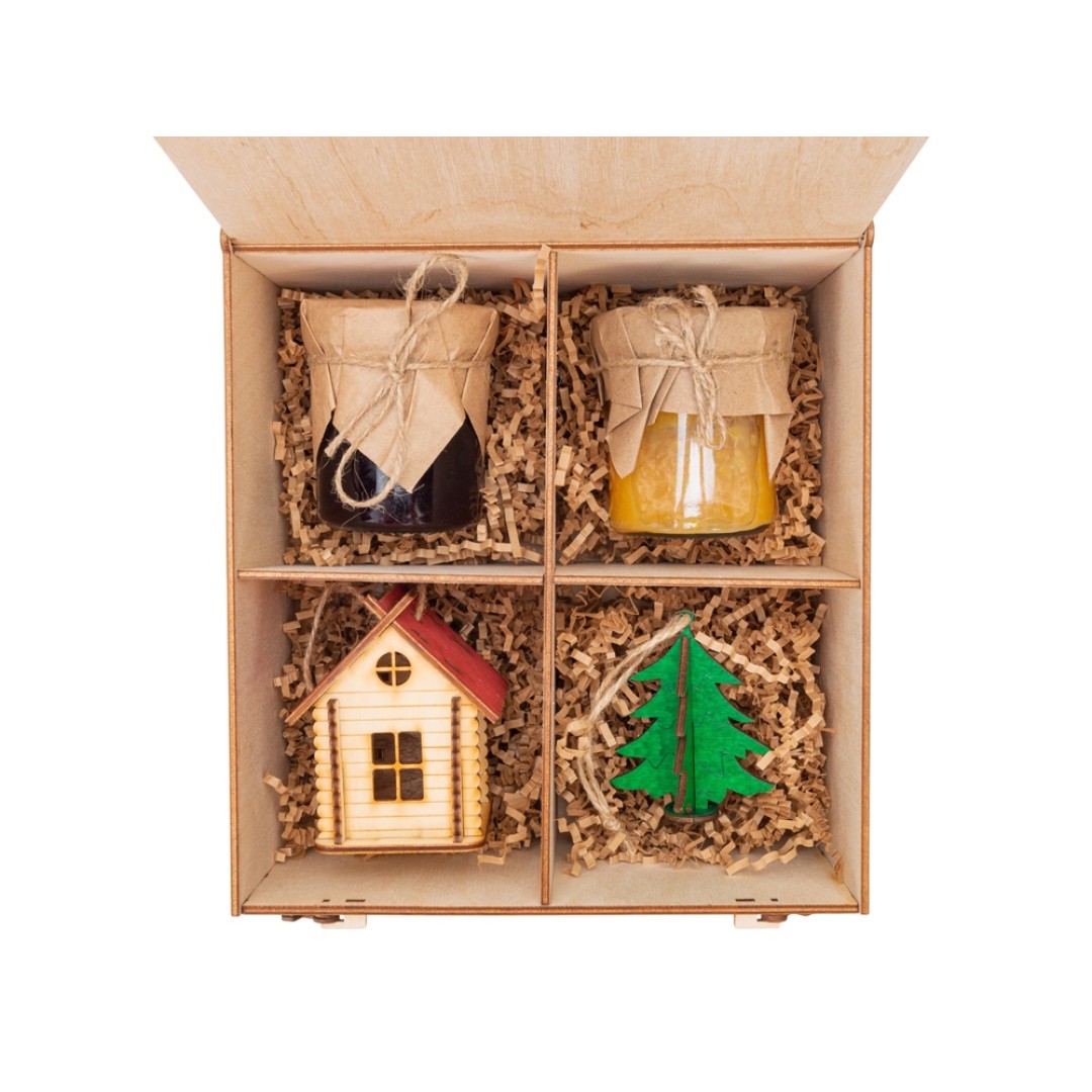 Подарочный набор «Decoration Deluxe» 2.0 с двумя видами варенья, натуральный