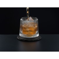 Вращающийся бокал для виски на сланцевом костере "Ventura"