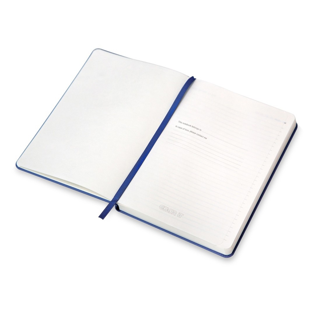 Бизнес-блокнот "С3" софт-тач с магнитом, твердая обложка, 128 листов, синий