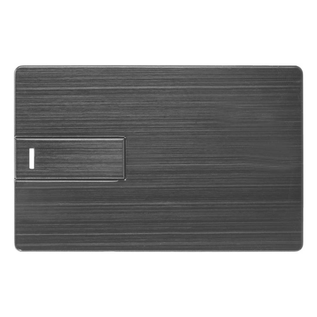 Флеш-карта USB 2.0 16 Gb в виде металлической карты "Card Metal", темно-серый