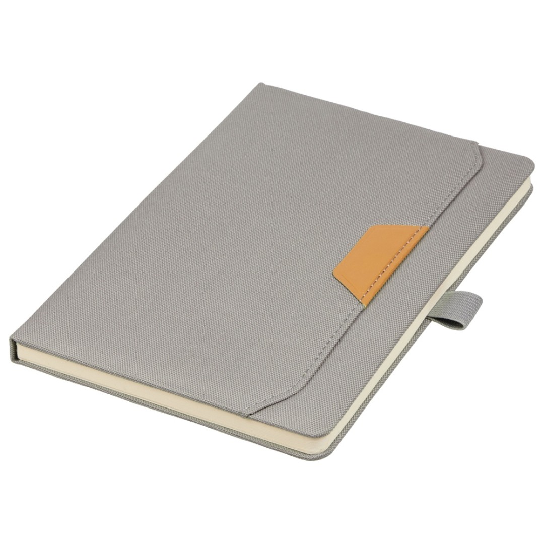 Блокнот А5 из RPET "Harvey", 80 листов FSC бумага, серый
