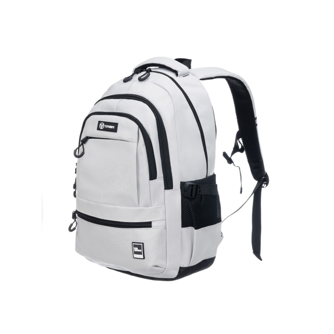 Рюкзак TORBER CLASS X, молочный, 46 х 32 х 13 см + Мешок для сменной обуви в подарок!