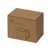 Стальная кружка Climber с пластиковой ручкой, серебристый/черный