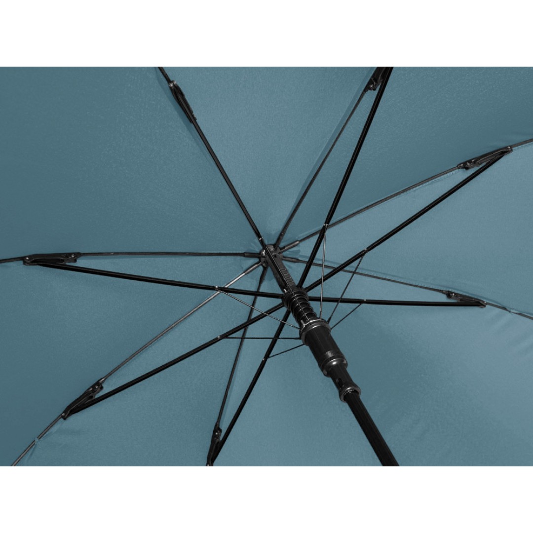 Зонт-трость Reviver с куполом из переработанного пластика, антрацит