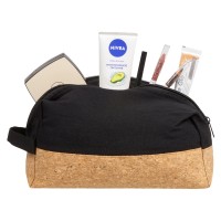 Несессер Corky хлопковый с пробковой вставкой, черный