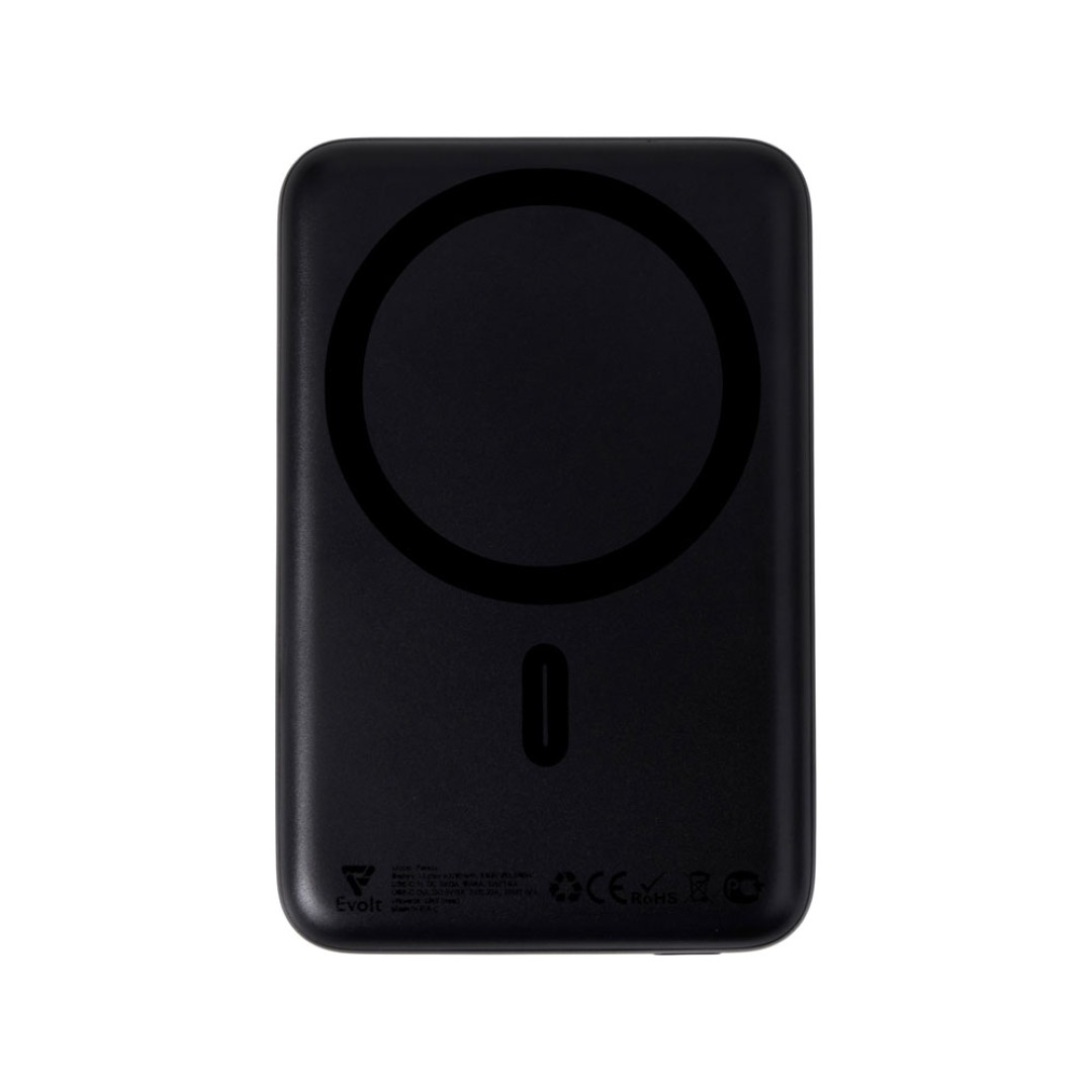 Магнитный внешний беспроводной аккумулятор «Polarix», QC/PD, 10000 мАч, черный