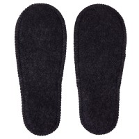 Тапочки белые/серые с отворотом без вышивки