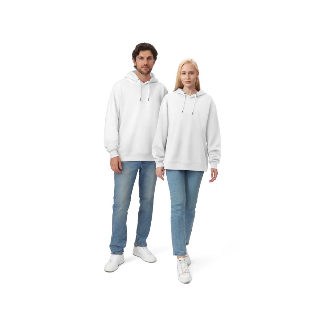 Толстовка с капюшоном оверсайз «Lisbon» унисекс, белый