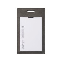 Вертикальный чехол для пропуска из экокожи "Alicante", темно-серый