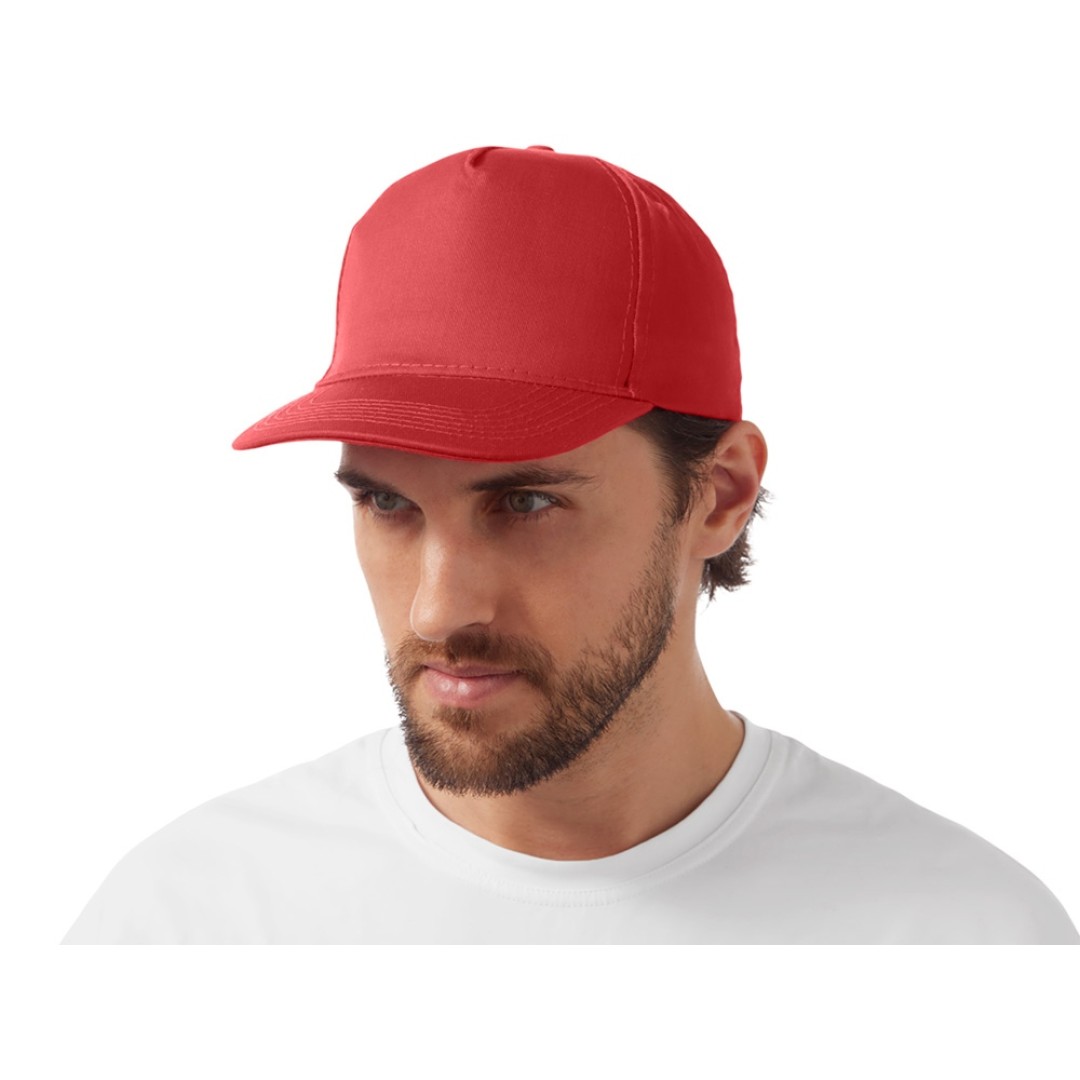 Бейсболка "Mix" 5-ти панельная 180 гр, красный