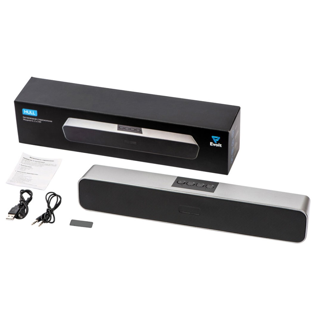 Портативная стереоколонка «Hull», 2 * 3 Вт, серый