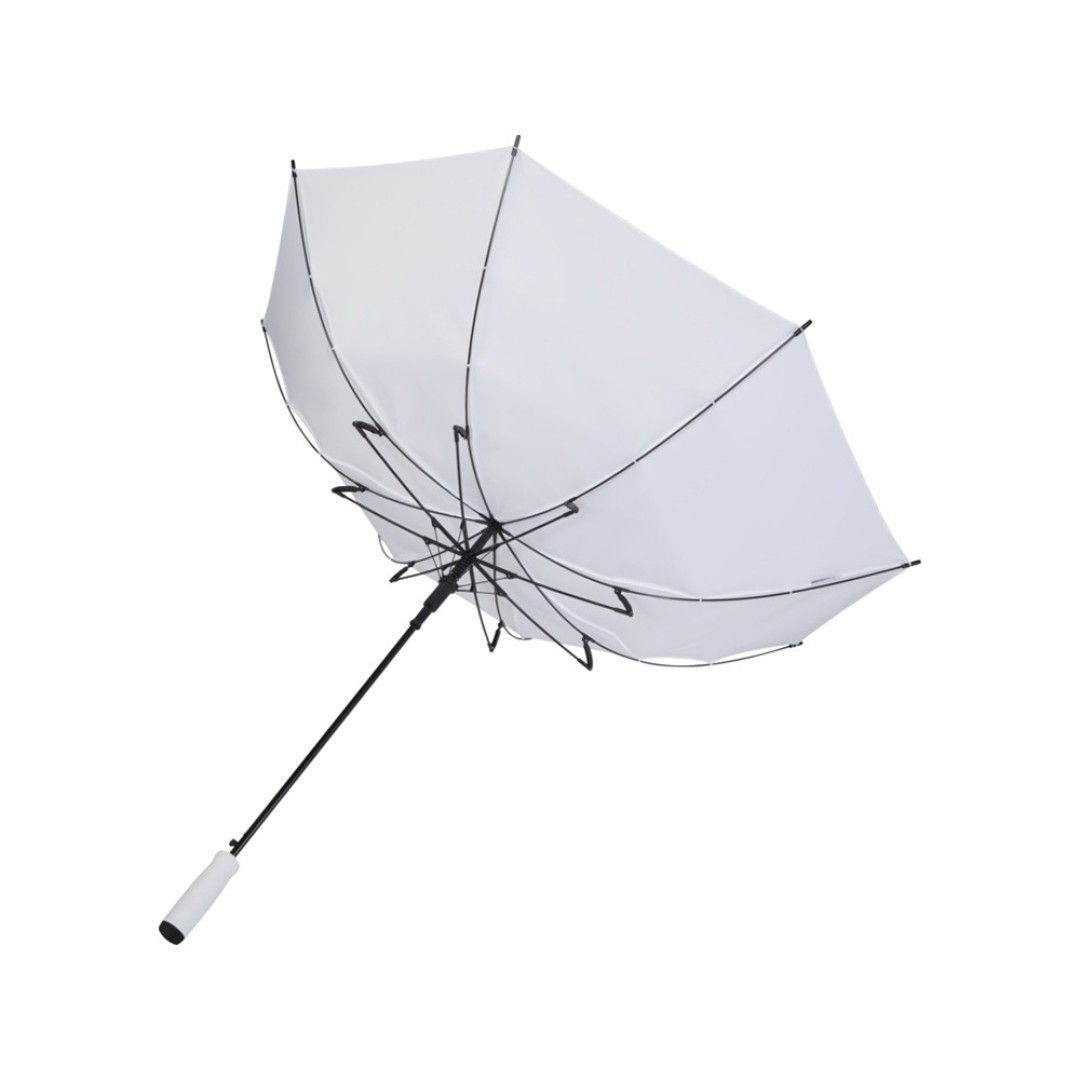 Зонт трость 23" Niel из переработанного ПЭТ-пластика, полуавтомат - Белый