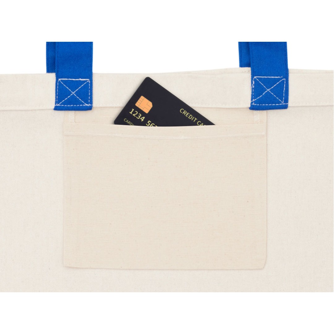 Сумка для шоппинга Cotton из переработанного хлопка 280 г, синий