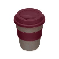 Стакан с силиконовой крышкой "Cafe", burgundy