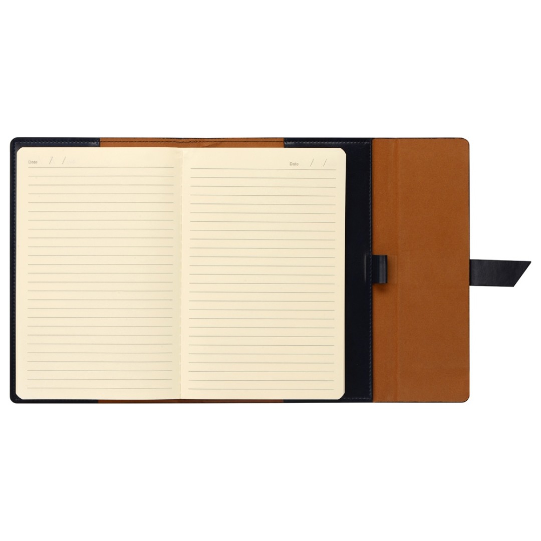 Бизнес-блокнот А5 с клапаном «Fabrizio», 80 листов, темно-синий