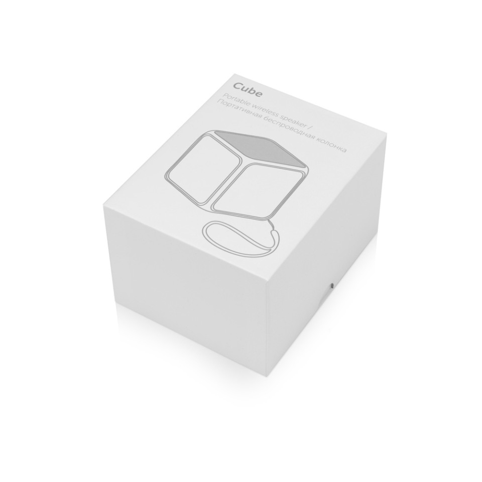 Портативная колонка «Cube» с подсветкой, красный
