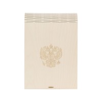 Набор бокалов для шампанского «За Россию» Chinelli в деревянной коробке