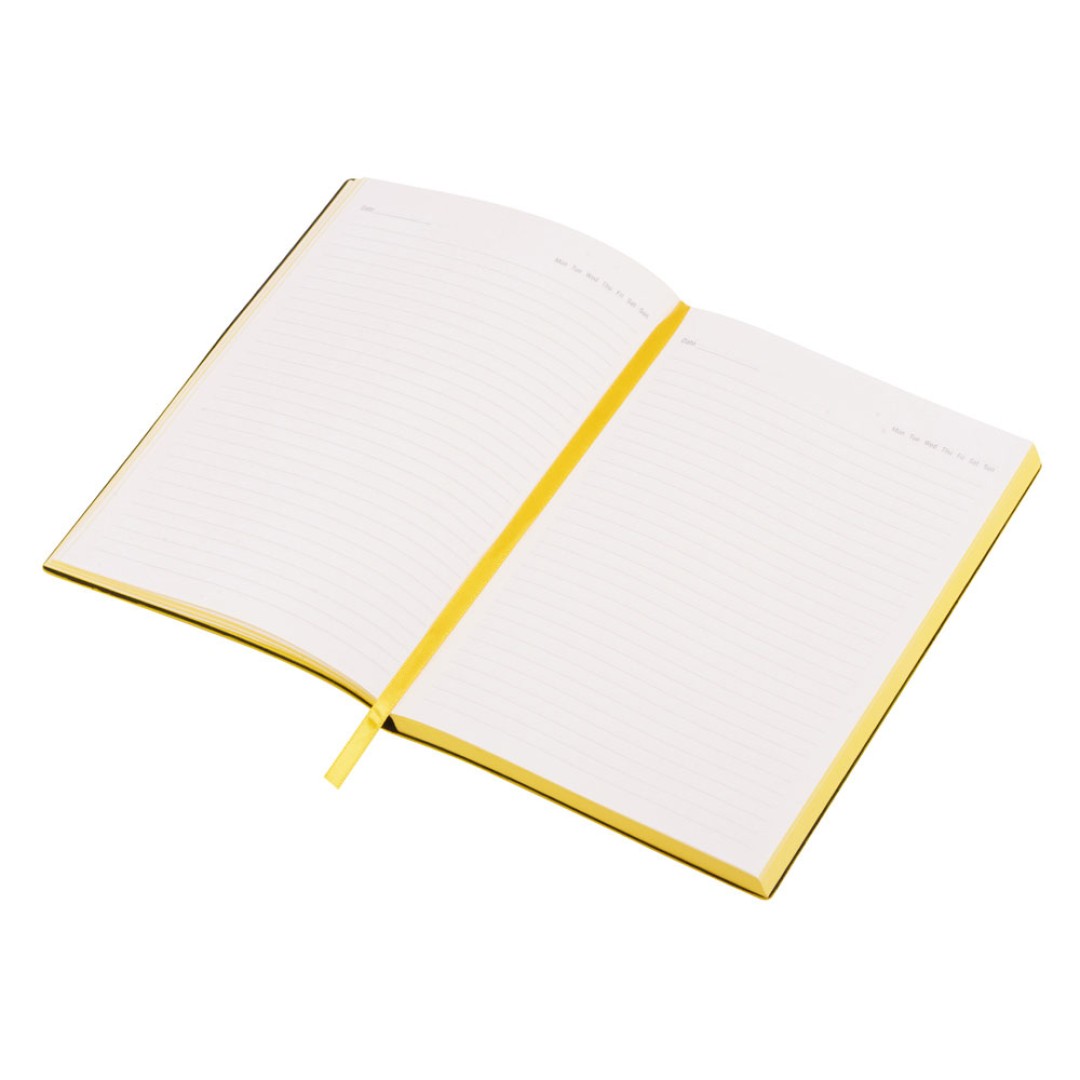 Бизнес-блокнот C1 софт-тач, гибкая обложка, 128 листов, желтый