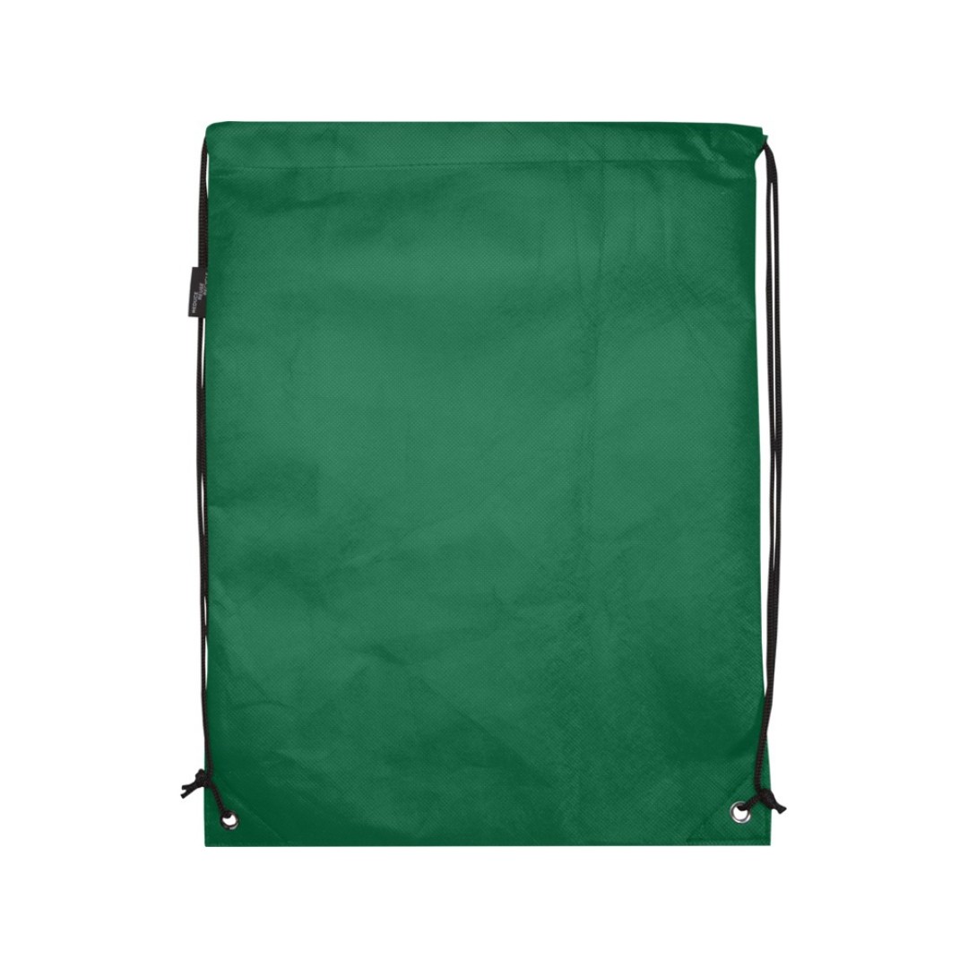 Рюкзак-мешок  на шнурке «Evergreen» из переработанного нетканого материала, зеленый