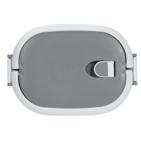 Ланч-бокс Hotty 750 мл для микроволновой печи, серый/белый