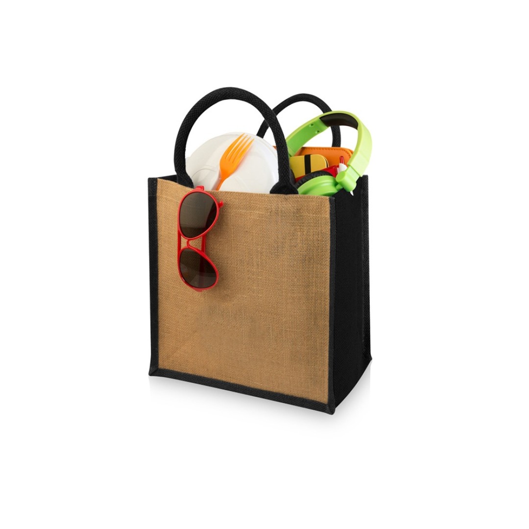 Сумка подарочная "Chennai", натуральный/черный