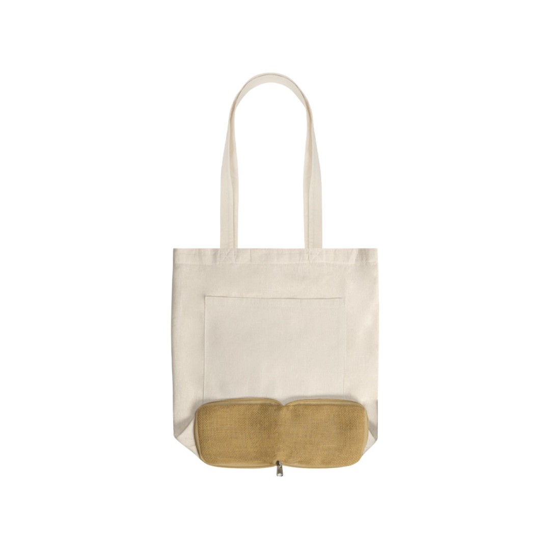 Складная сумка Jute из джута и хлопка, натуральный