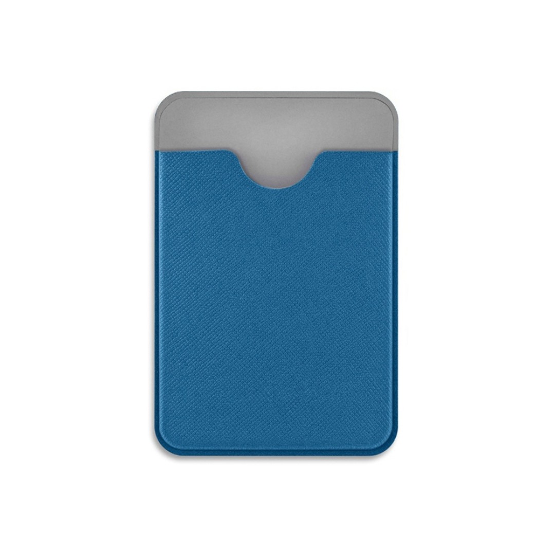 Чехол-картхолдер Favor на клеевой основе на телефон для пластиковых карт и и карт доступа, синий