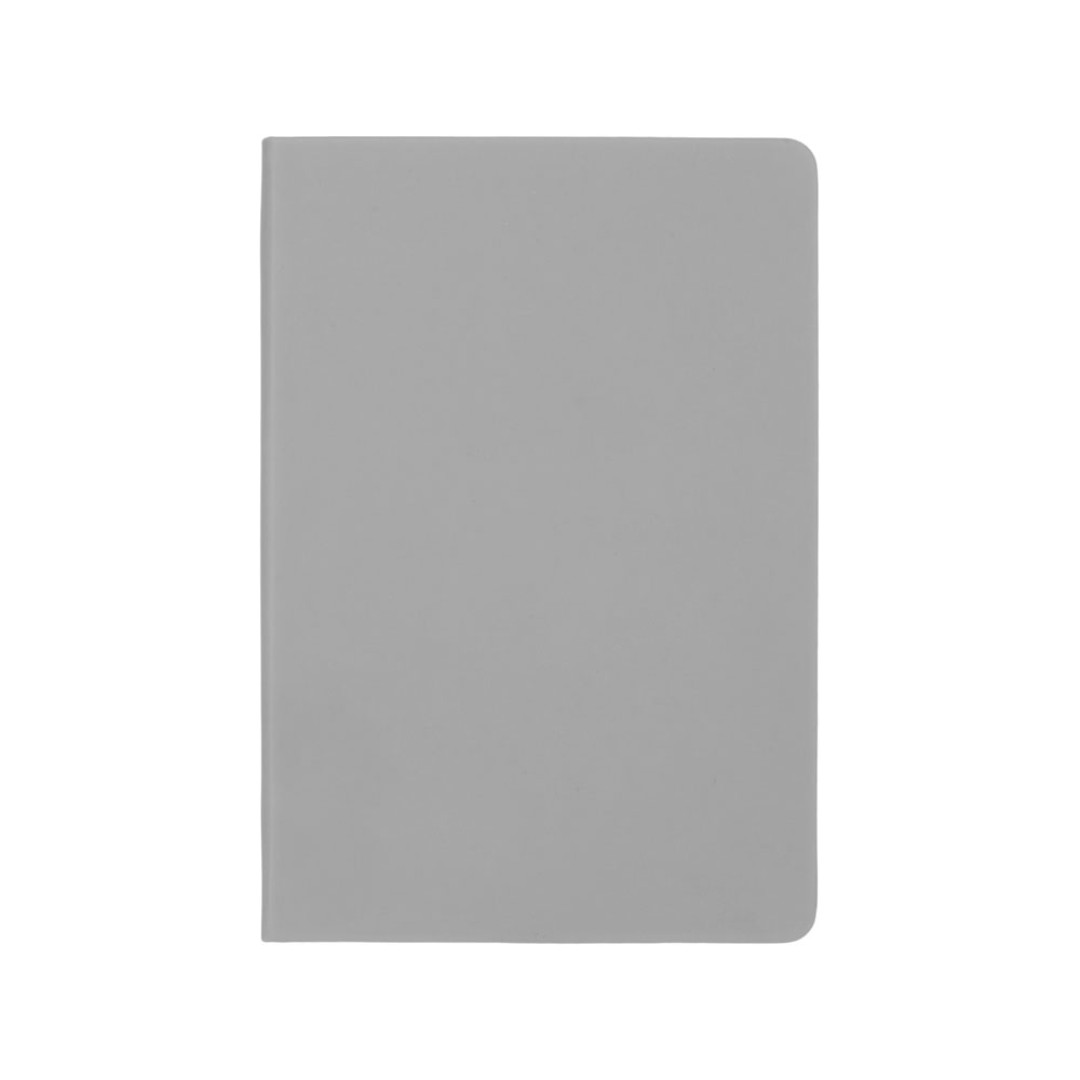 Бизнес-блокнот C2 софт-тач, твердая обложка, 128 листов, серый