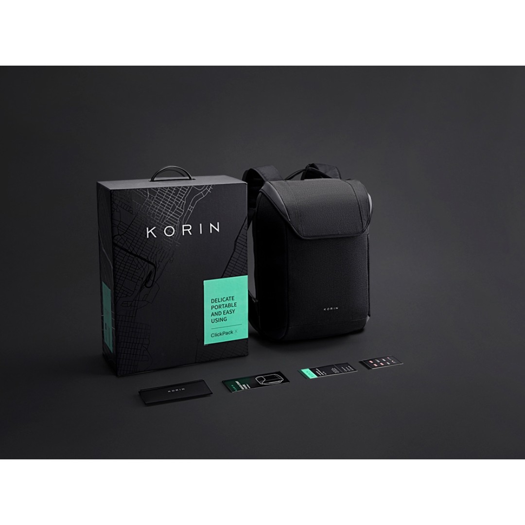 Водостойкий антикражный рюкзак Clickpack для ноутбука 15.6", черный