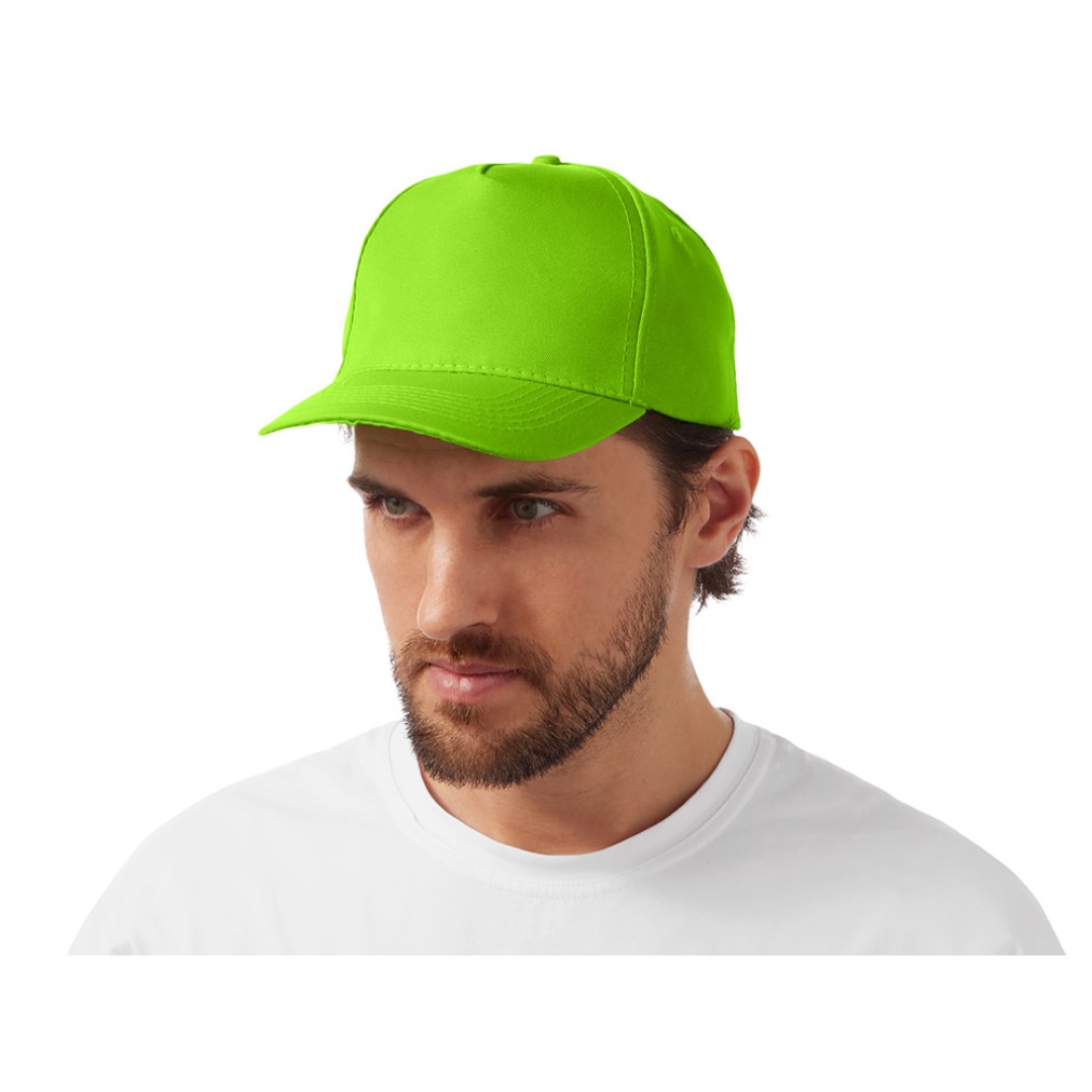 Бейсболка "Poly" 5-ти панельная 120 гр, зеленое яблоко