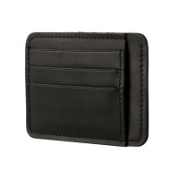 Картхолдер кожаный для автодокументов, черный