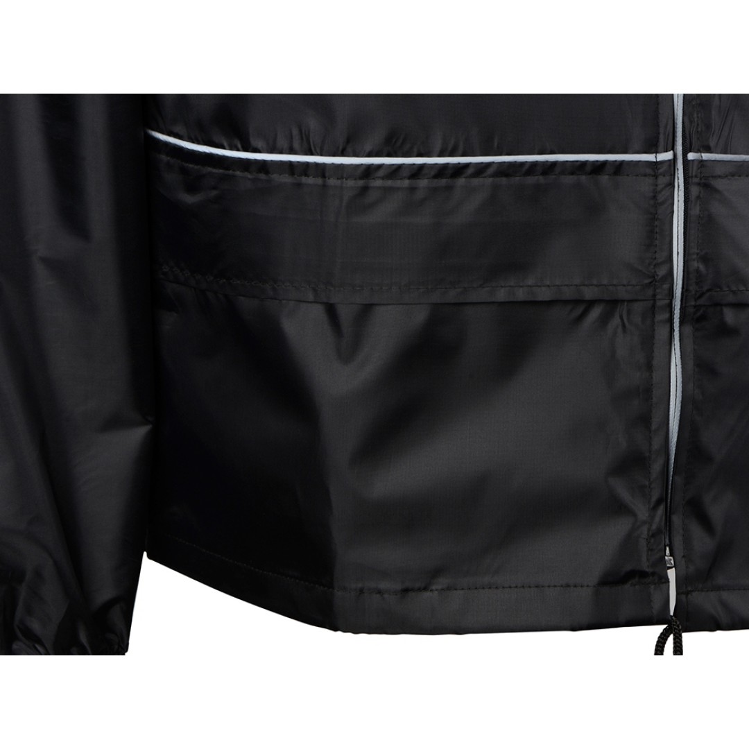 Короткий дождевик "Tornado" со светоотражающими элементами, черный
