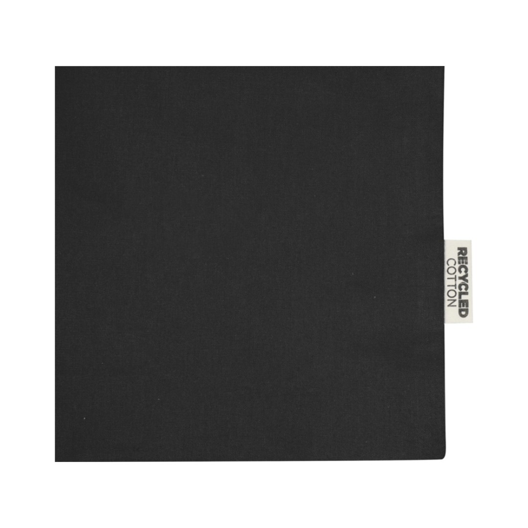 Odessa большая эко-сумка из переработанного хлопка, сертифицированного согласно GRS, плотностью 220 г/м2 - сплошной черный