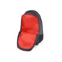 Рюкзак «Metropolitan», серый с красной молнией и красной подкладкой