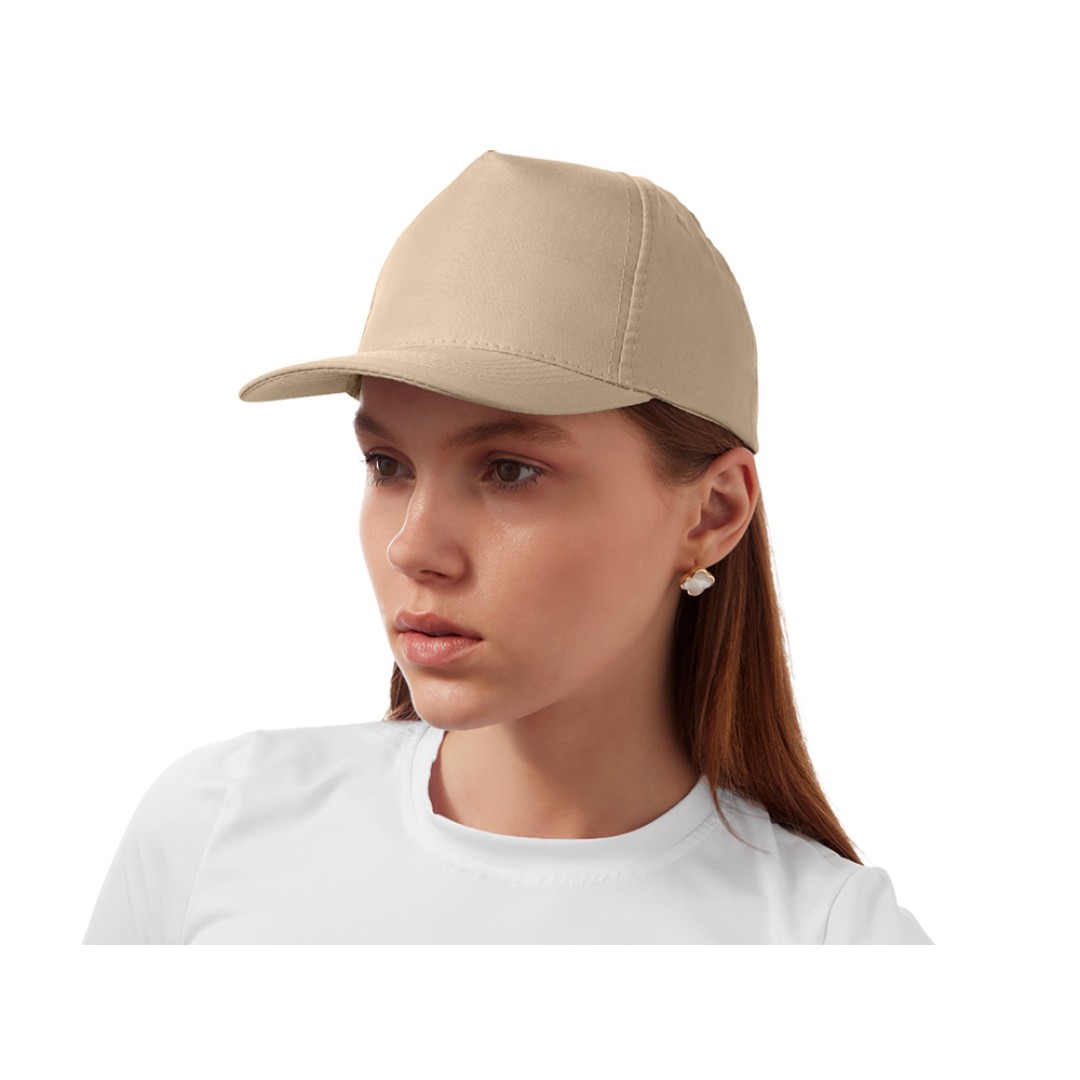 Бейсболка "Poly" 5-ти панельная 120 гр, песочный