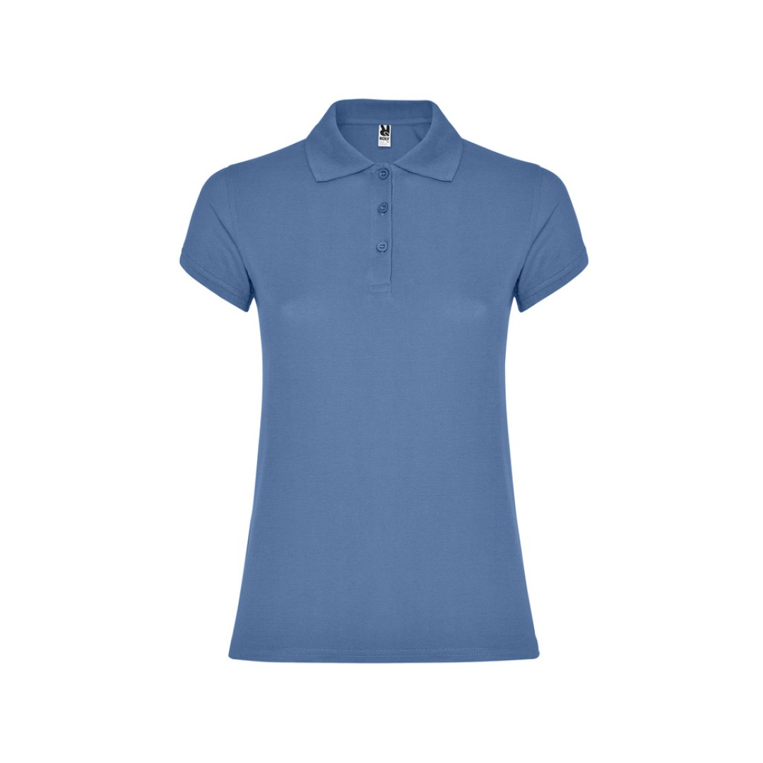Рубашка-поло "Star" женская, лазурно-голубой