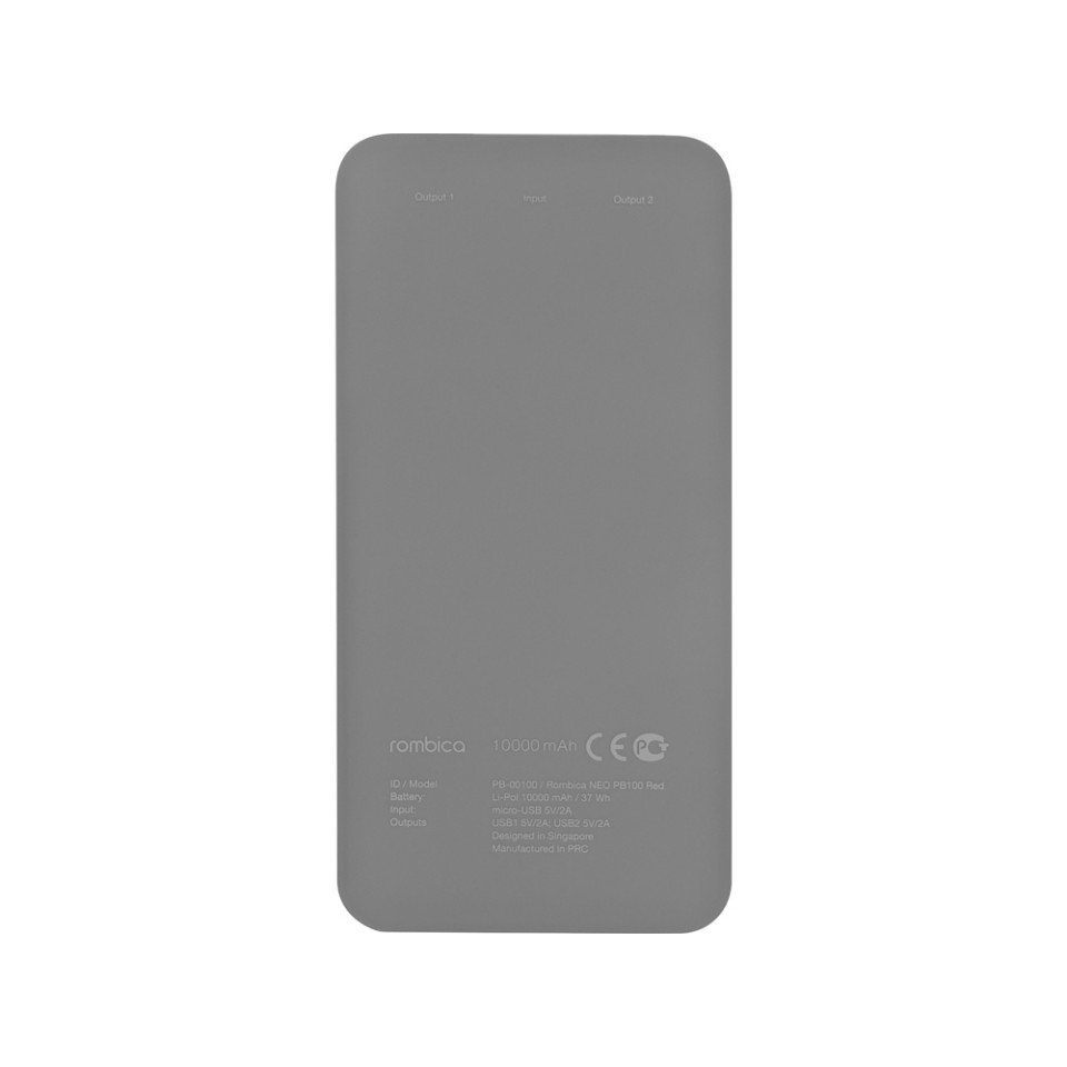 Внешний аккумулятор Rombica NEO PB100 Gray, серый