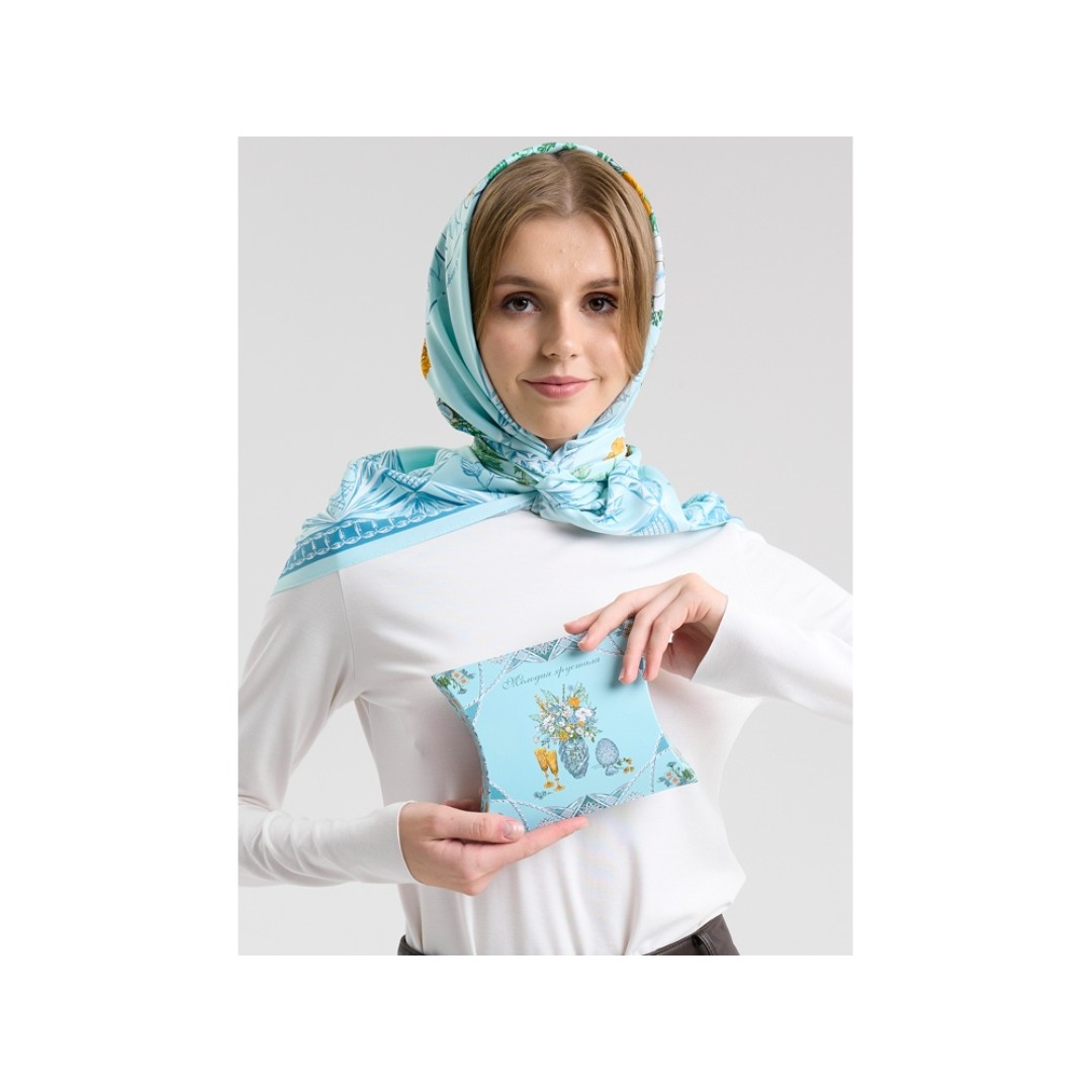 Платок «Мелодия хрусталя», голубой