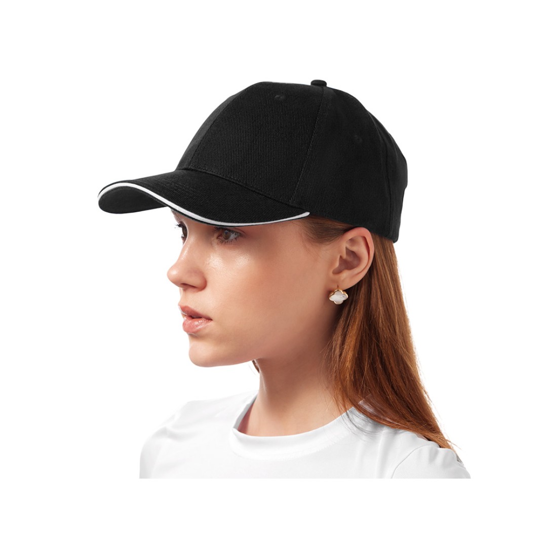 Бейсболка «Cancun», черный/белый