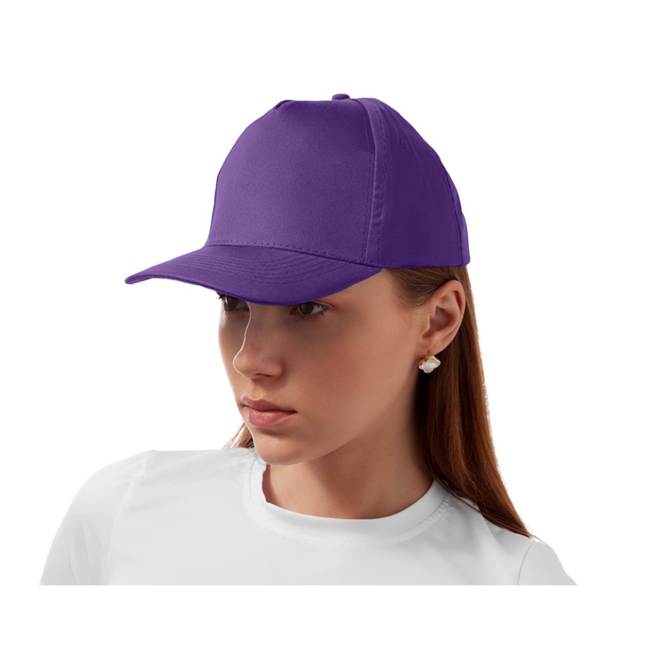 Бейсболка "Poly" 5-ти панельная 120гр, фиолетовый